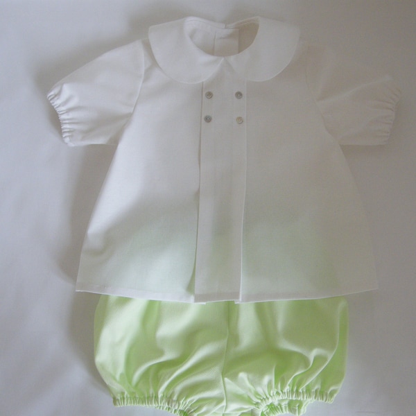 Ensemble Blouse et Bloomer (citron anis ciel sable rose) naissance 1/3/6/9/12/18 mois