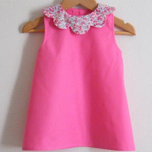 Linen or cotton dress, LIBERTY Wiltshire pink, choice of 3/4/5/6/8/10 years Cortège