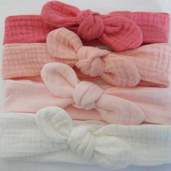 Bandeau Headband gaze de coton au choix