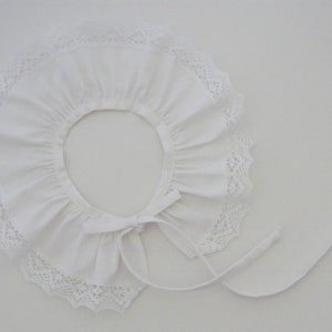 Removable white lace collar, Birth 1/3/6/12/18 Months 2/4/6/8/10 Years image 2