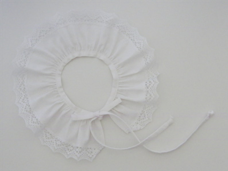 Removable white lace collar, Birth 1/3/6/12/18 Months 2/4/6/8/10 Years image 2