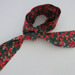 Ceinture, Bandeau, Headband, Foulchie LIBERTY Wiltshire Or/rouge/vert, Femme, au choix image 2