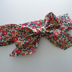 Ceinture, Bandeau, Headband, Foulchie LIBERTY Wiltshire Or/rouge/vert, Femme, au choix image 3