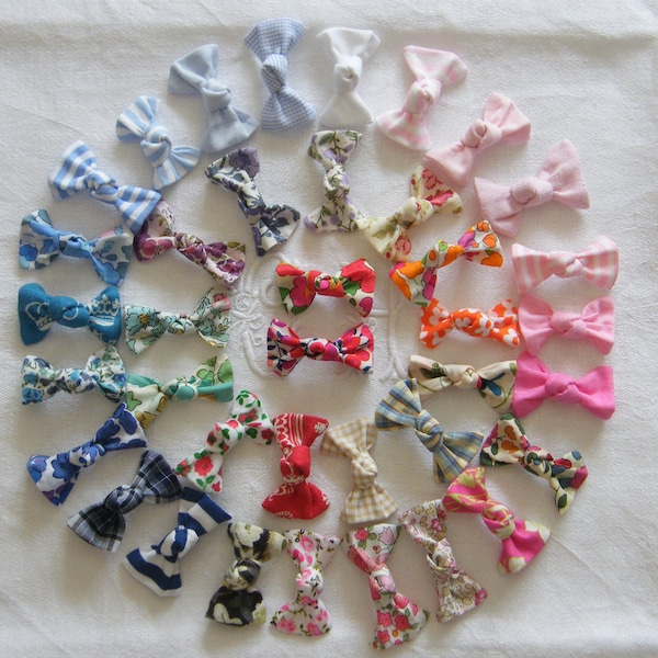 4 Barrettes mini clic-clac ou crocodile 3 cm au choix LIBERTY