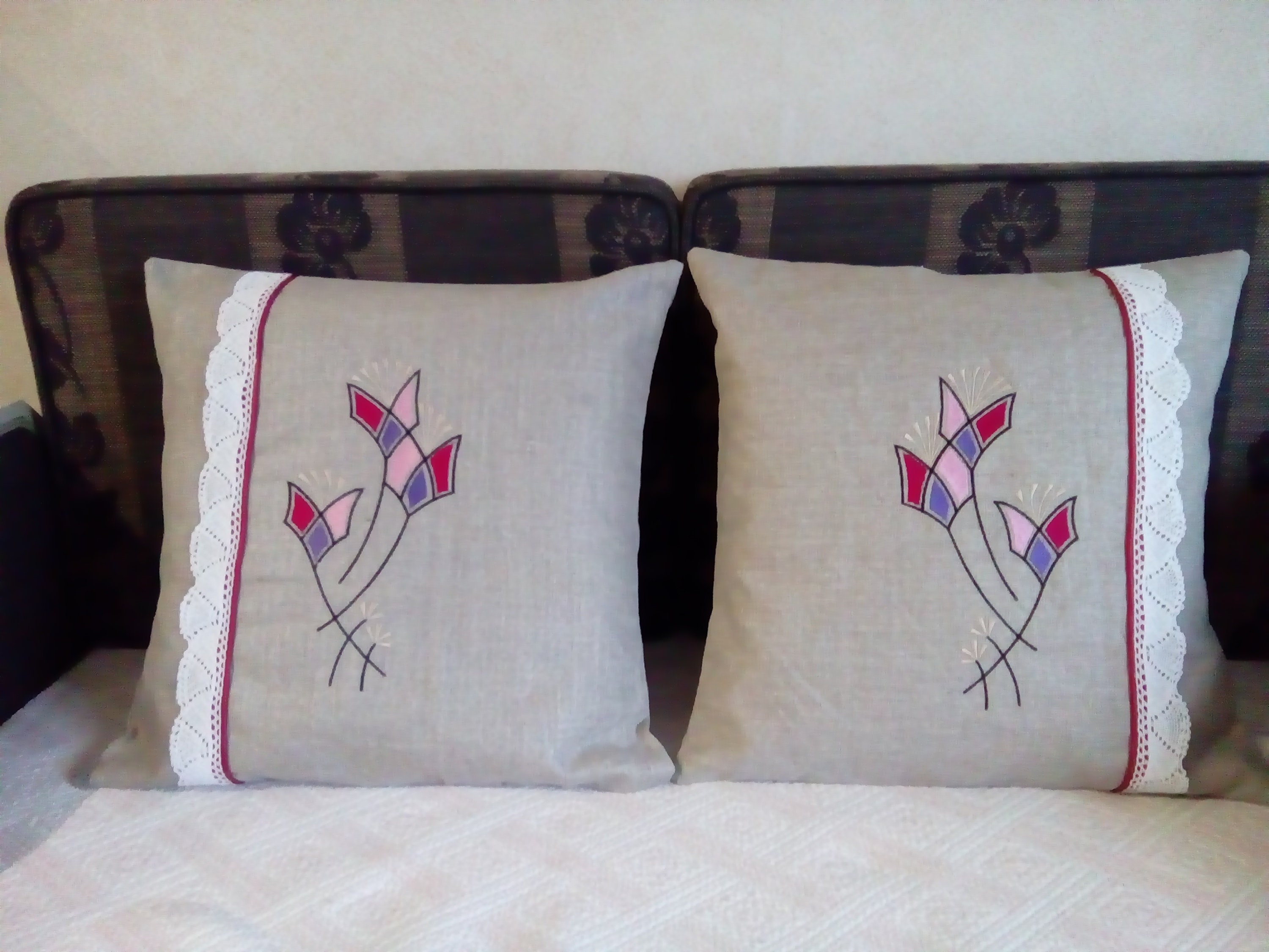 Housses de Coussin Fleur Géométrique