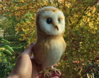 Soft Ooak Cute Baby Eagle Owl Sculpture Handmade Realistic Etsy