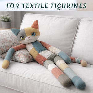 Folhas para imprimir com desenhos de olhos de gato coloridos: Materiais para feltragem de gatinhos e amigurumi (Download digital) imagem 10