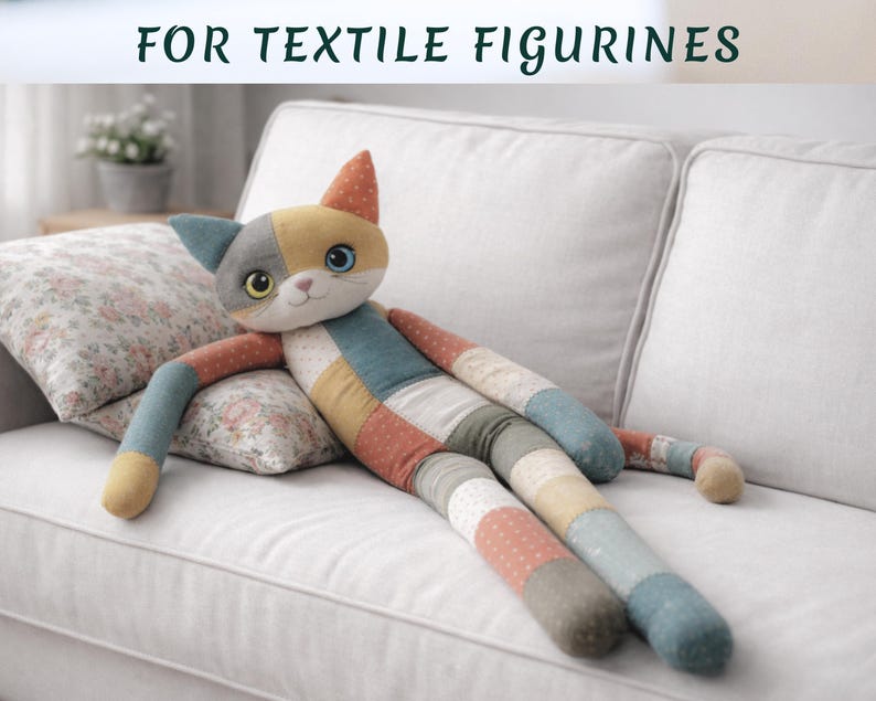 Folhas para imprimir com desenhos de olhos de gato coloridos: Materiais para feltragem de gatinhos e amigurumi (Download digital) imagem 10