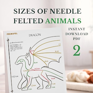 Draadankermaten en verhoudingen Gids voor naaldvilten dieren deel 2 (digitale download-pdf)