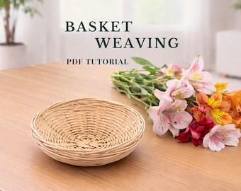 Tutorial para Cesta Pequena de Junco – Guia em PDF Passo a Passo para Uso Decorativo