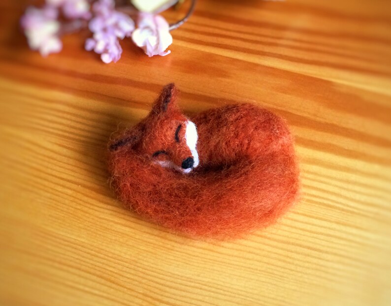 Sleeping Red Fox Needle Felting DIY KIT Little Fox Tutorial Etsy