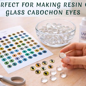 Folhas para imprimir com desenhos de olhos de gato coloridos: Materiais para feltragem de gatinhos e amigurumi (Download digital) imagem 6