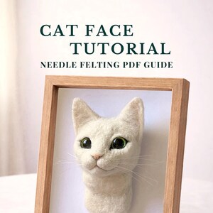 Needle Felting Cat Face PDF Tutorial – Advanced