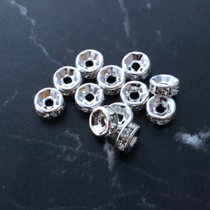 10/50 Rhinestone spacer beads