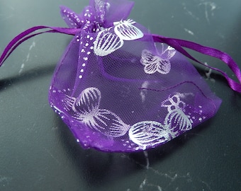 10 organza gift bags 7X9cm