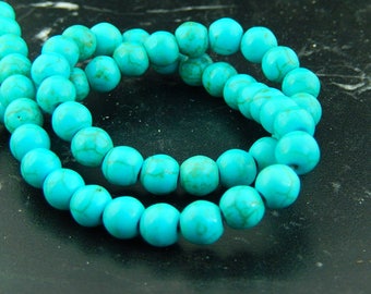 Blue Turquoise beads 4,6,8,10mm