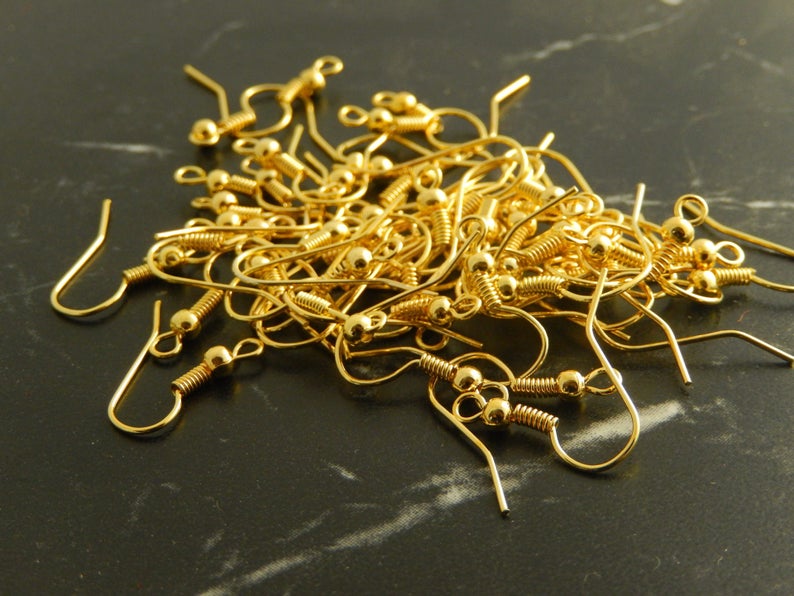 50 crochet gold earrings