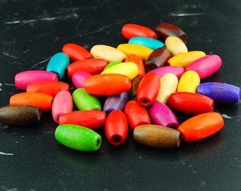 10 641 oval wood beads