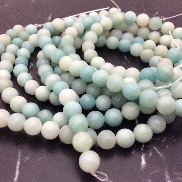 Amazonite naturelle brillante 6 ou 8mm