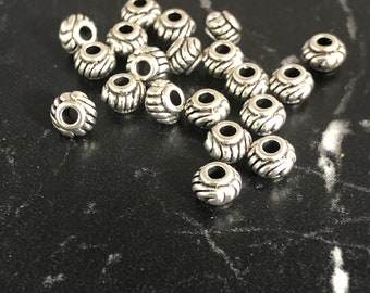 10 perles intercalaire  argent antique 39AS