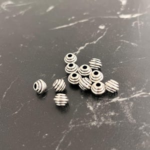 10 cuentas espaciadoras de plata antigua ref. 847