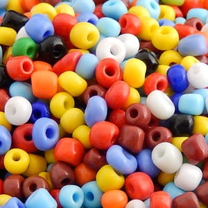 Perles de rocailles couleur, lot de 500 image 1