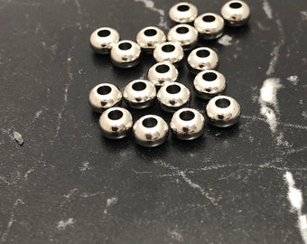 10 perles intercalaire laiton 6X4mm