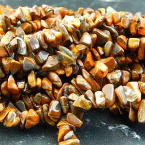 Tigerauge Lot 220 Perlen Chips
