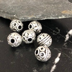 10 cuentas espaciadoras redondas tibetanas de 8 mm