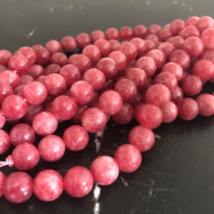 Rhodochrosite beads 8mm