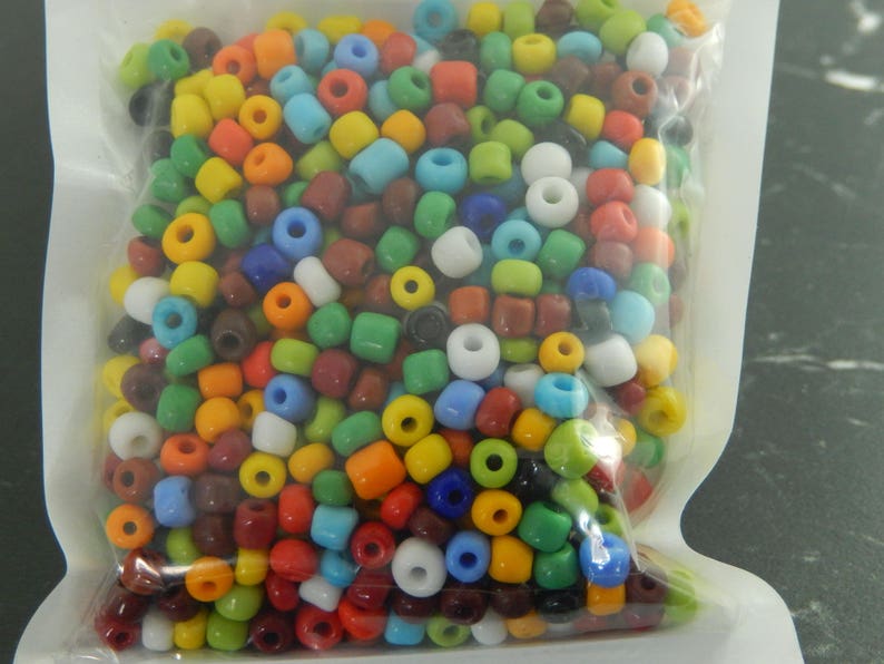 Perles de rocailles couleur, lot de 500 image 2