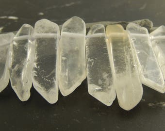 Natural rock crystal 5 pendants