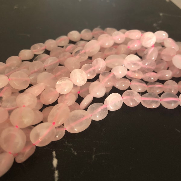 40 perles Quartz Rose pépites