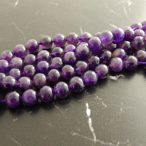 Amethyst beads grade A, 4,6,8,10mm