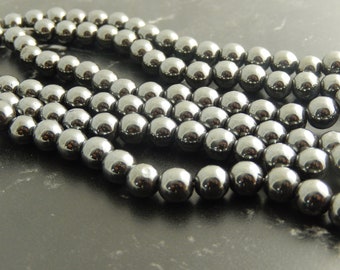 Hematite beads 4, 6, 8, 10mm
