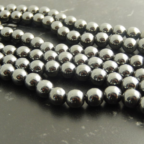 Perles hématite de 4,6,8 ,10mm