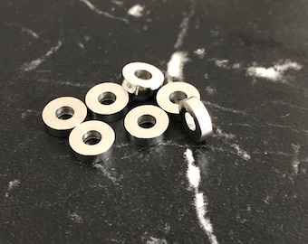 10 Spacer beads stainless steel 131