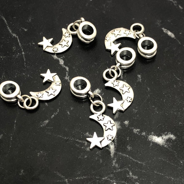 5 perles intercalaire pendentif Lune