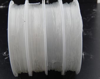 fil élastique  incolore ou noir  0,6/0,8/1mm