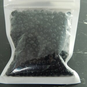 black seed beads, lot of 500 image 2