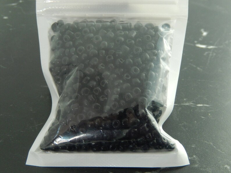 black seed beads, lot of 500 image 2