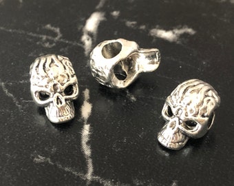 10 Alloy skull beads