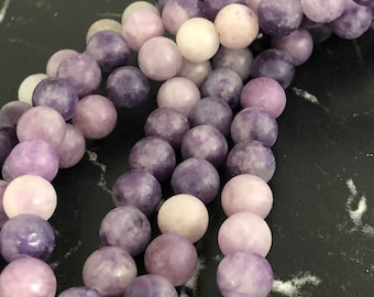 Lepidolite beads 8mm