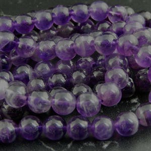 Amethyst beads grade A, 4,6,8,10mm image 2