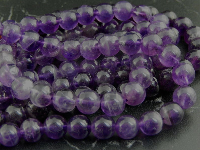 Amethyst beads grade A, 4,6,8,10mm image 2