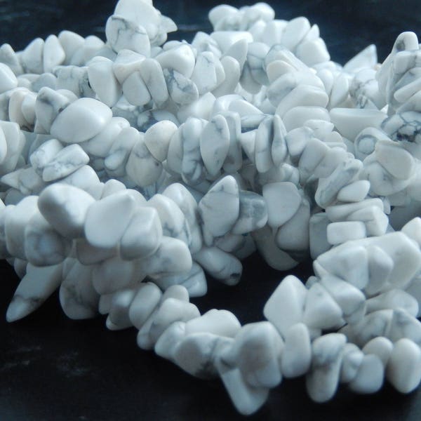 200 perles Howlite Naturelles