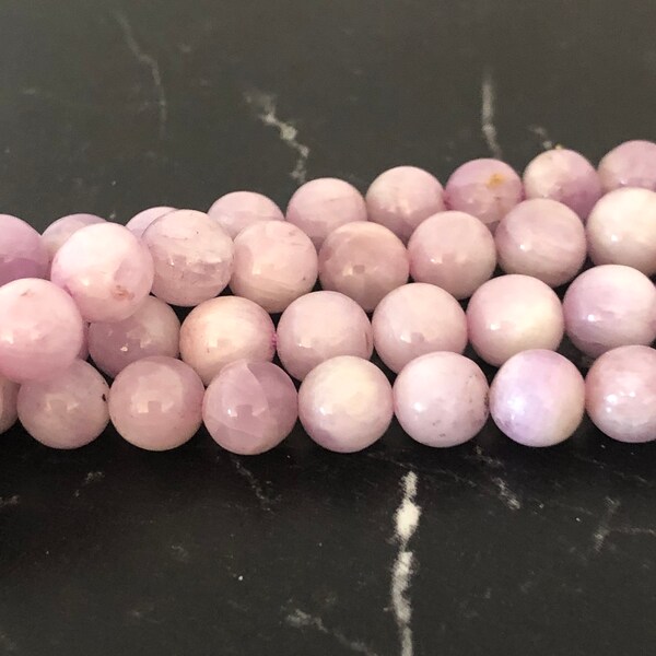 10 Perles kunzite 8 et 6mm