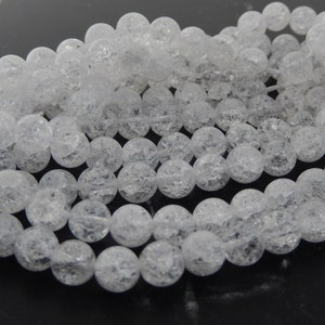 10 Perles Facettes Bohème Preciosa 10 Mm - Crystal Cracked, Finition éclatante - Pour Création Bijoux Et Déco