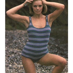 Swimsuit Knitting Pattern - Maillot Bodysuit Playsuit Leotard Bathing Suit Swimwear