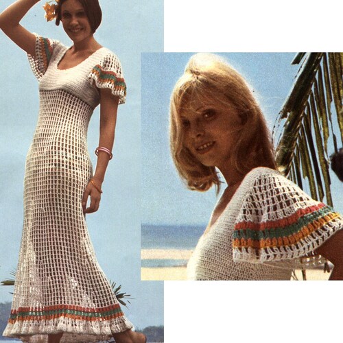 Dress Crochet Pattern Vintage 1960s You Decide If Long or | Etsy